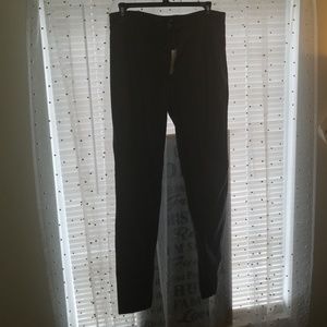 H&M Dark green faux leather ladies pants